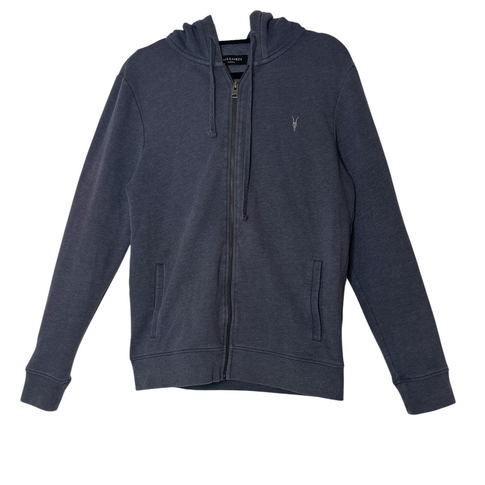AllSaints Hoodie Men Medium Zip Up Hooded Designer Luxury Casual Athleisure
